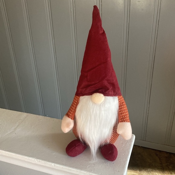 BNWT- 17.5”x 7.5”- Adorable- Red & Orange- Fall Harvest Gnome Decoration - Picture 11 of 17